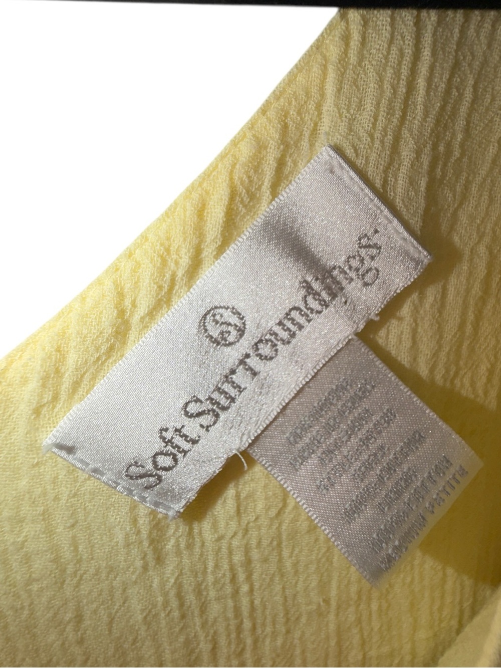 Soft Surroundings Pale Yellow Sleeveless V-Neck Dress - Picture 3 of 6